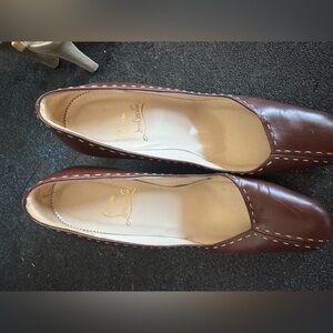 Christian Louboutin Brown Leather Pumps